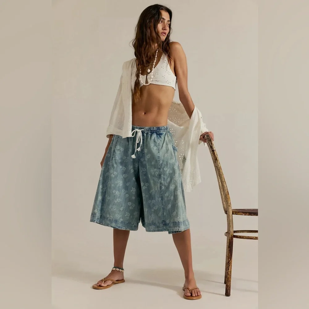 We The Free Distant Lover Printed Culottes~Lazy 🌼 - Picture 4 of 4